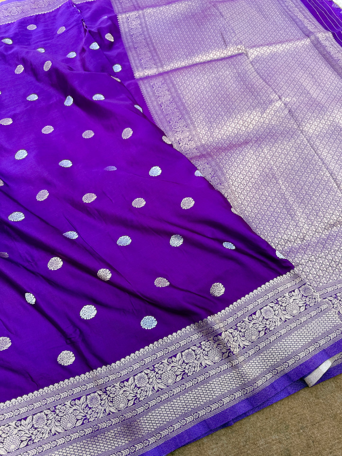 Banarasi mashru satin silk saree MS011