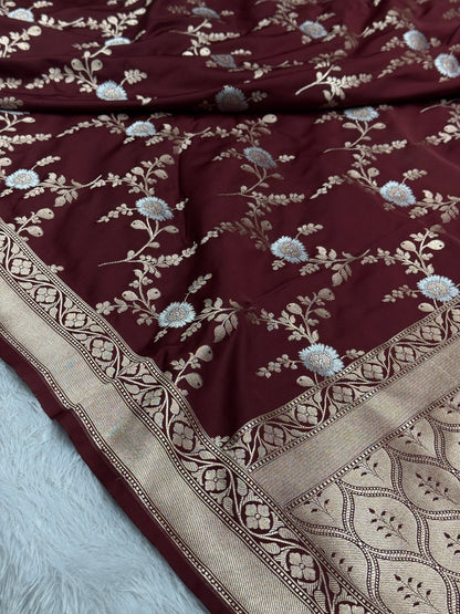 Premium Banarasi Mashru Katan silk saree MK174