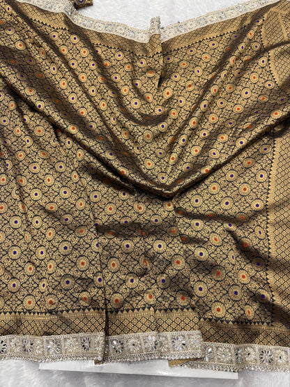 Premium Banarasi brocade katan silk saree BL101