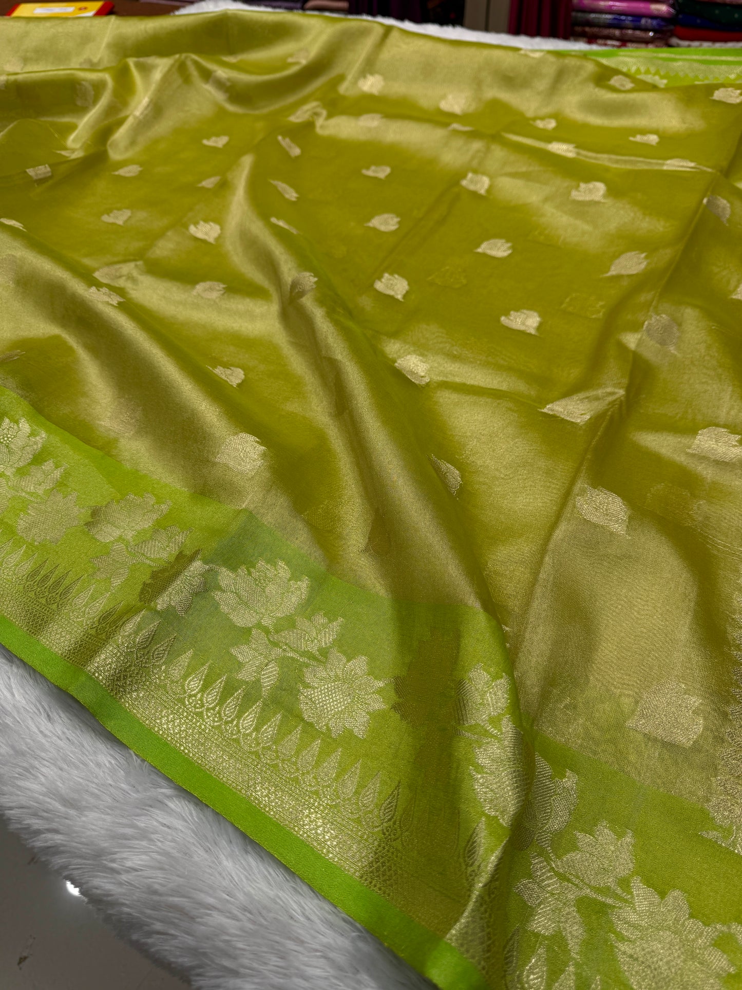 Premium Banarasi soft tissue silk saree TS110