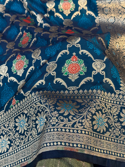Peacock Banarasi Mashru katan silk saree MK160