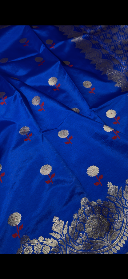 Pure handloom Banarasi katan silk saree