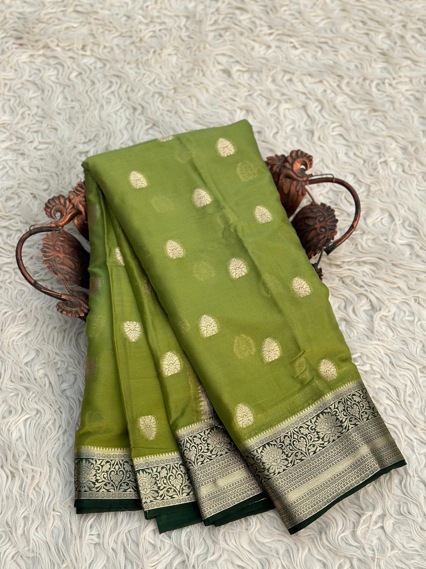 Banarasi chinon silk saree