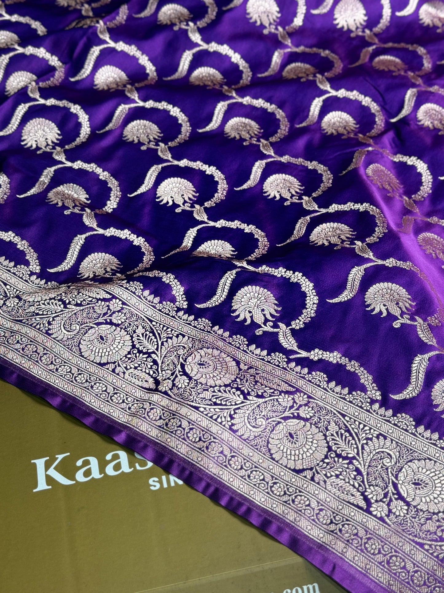 Purple color premium Banarasi Mashru katan silk saree MK232