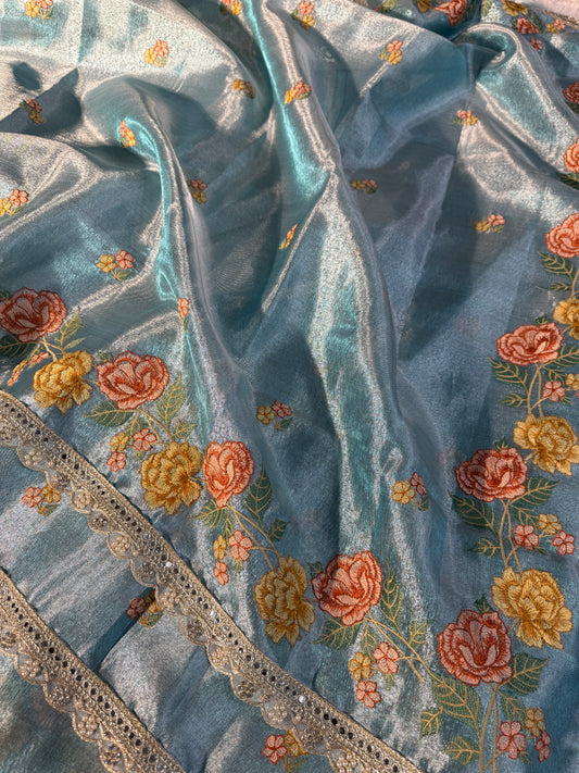 Premium Banarasi pure tissue silk saree PT104