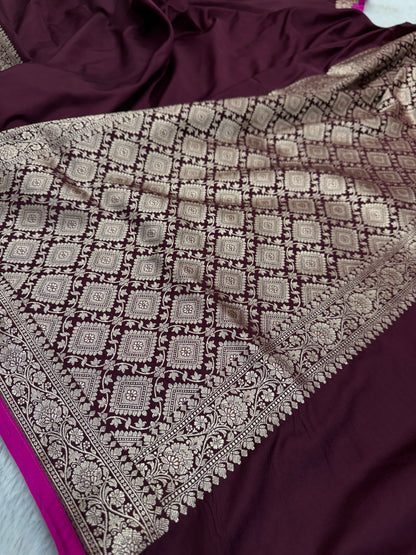 Premium Banarasi Mashru katan silk saree MK185