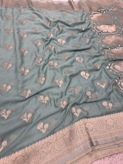 Banarasi soft chinon georgette silk saree CN106