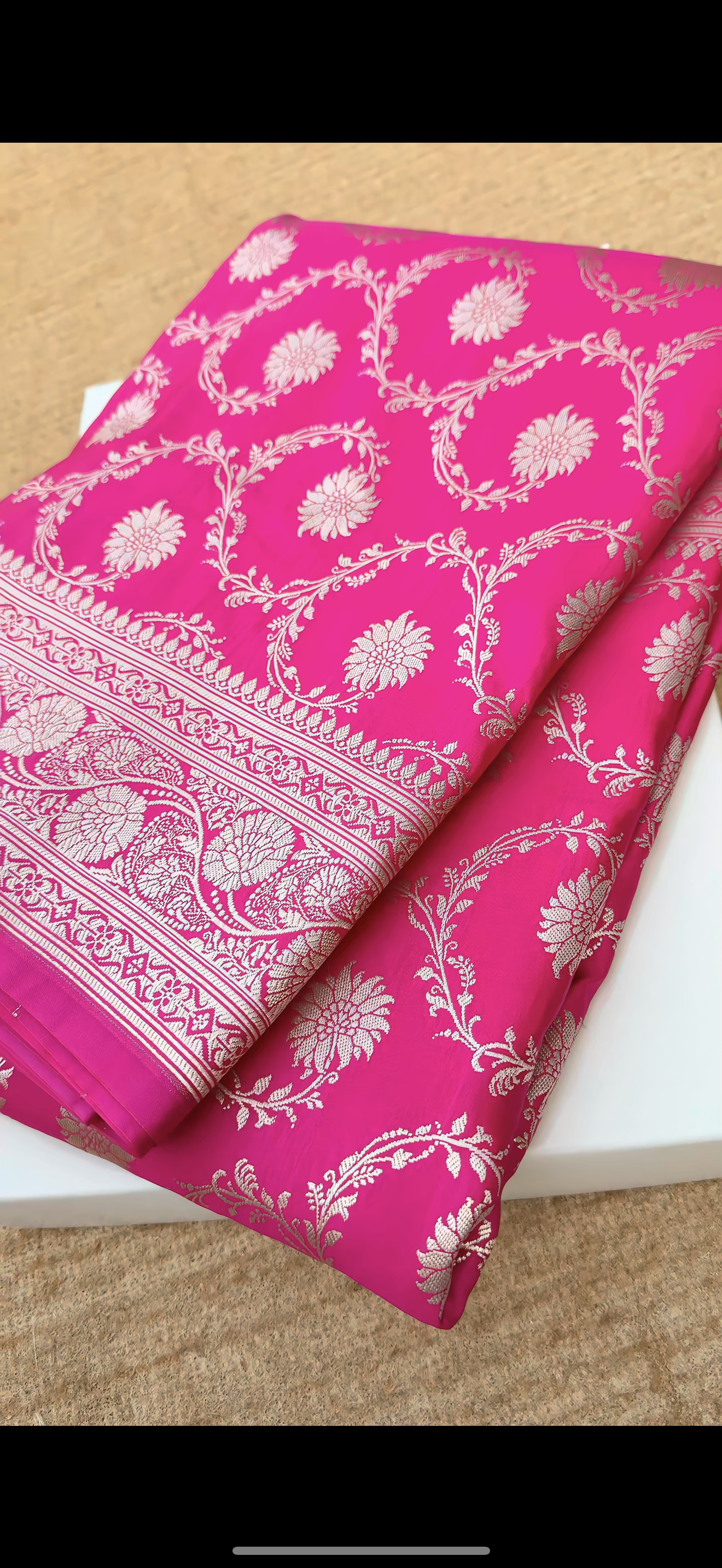 BANARASI MASHRU KATAN SILK SAREE.                                             MK111