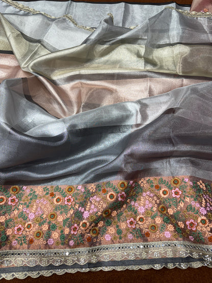 Banarasi premium pure tissue silk saree PT102