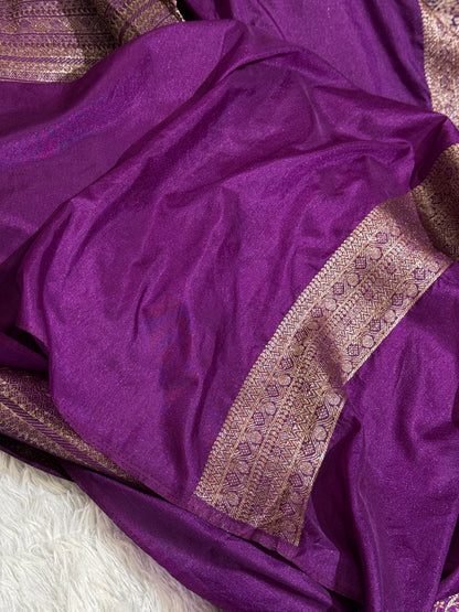 Purple Banarasi brocade katan silk saree BB101