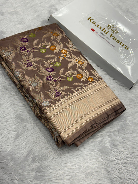 Premium tilfi mina Banarasi Mashru katan silk saree MK184