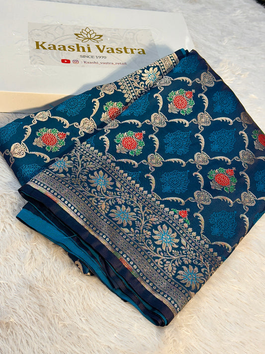 Peacock Banarasi Mashru katan silk saree MK160