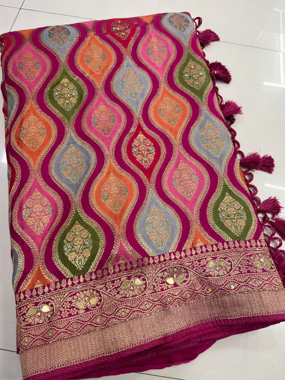 Banarasi pure viscoe silk saree VS101