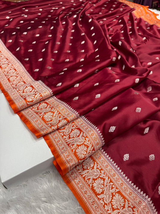 Premium Banarasi Mashru katan silk saree MK182