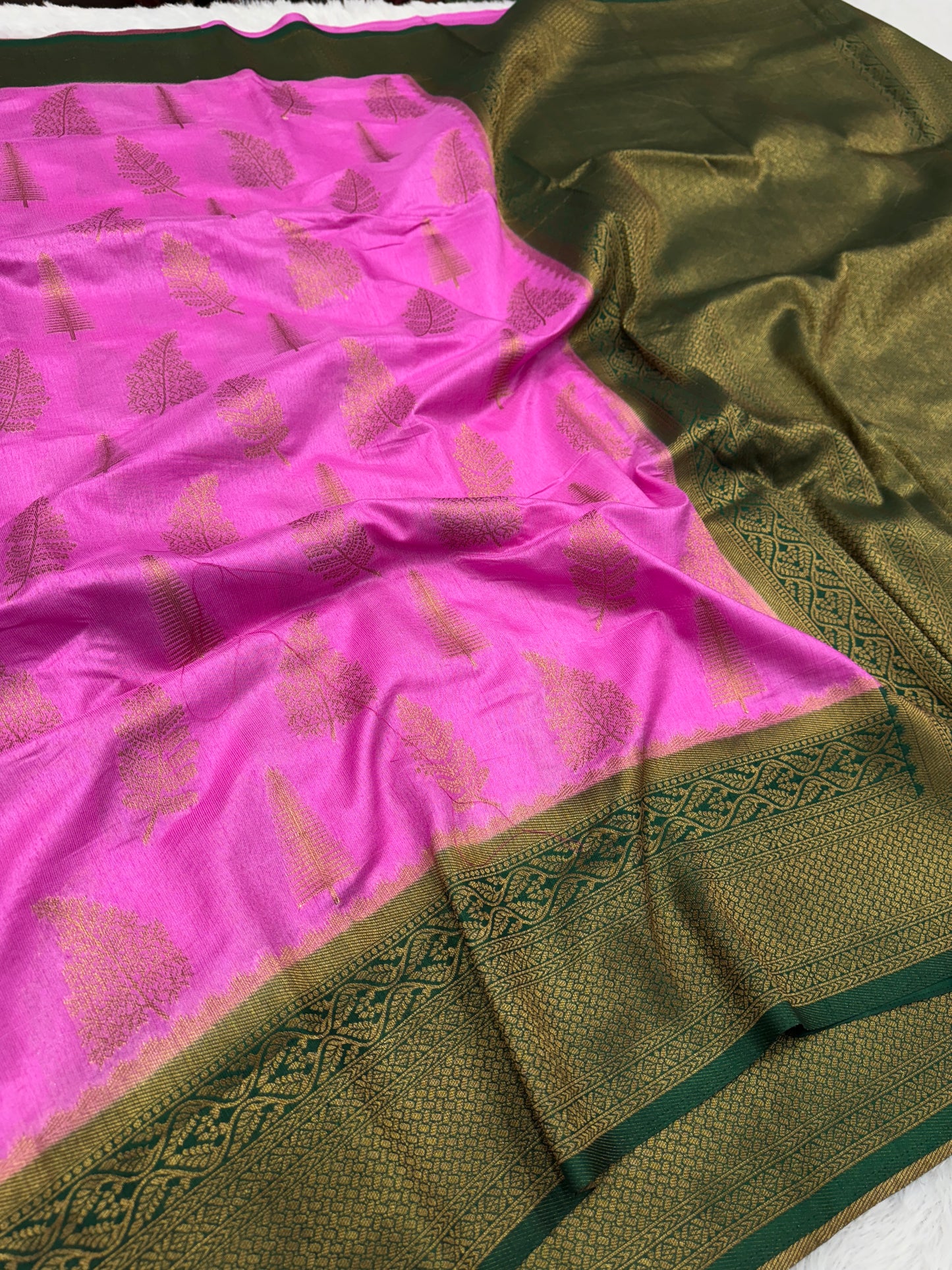 Banarasi mulberry cotton silk saree