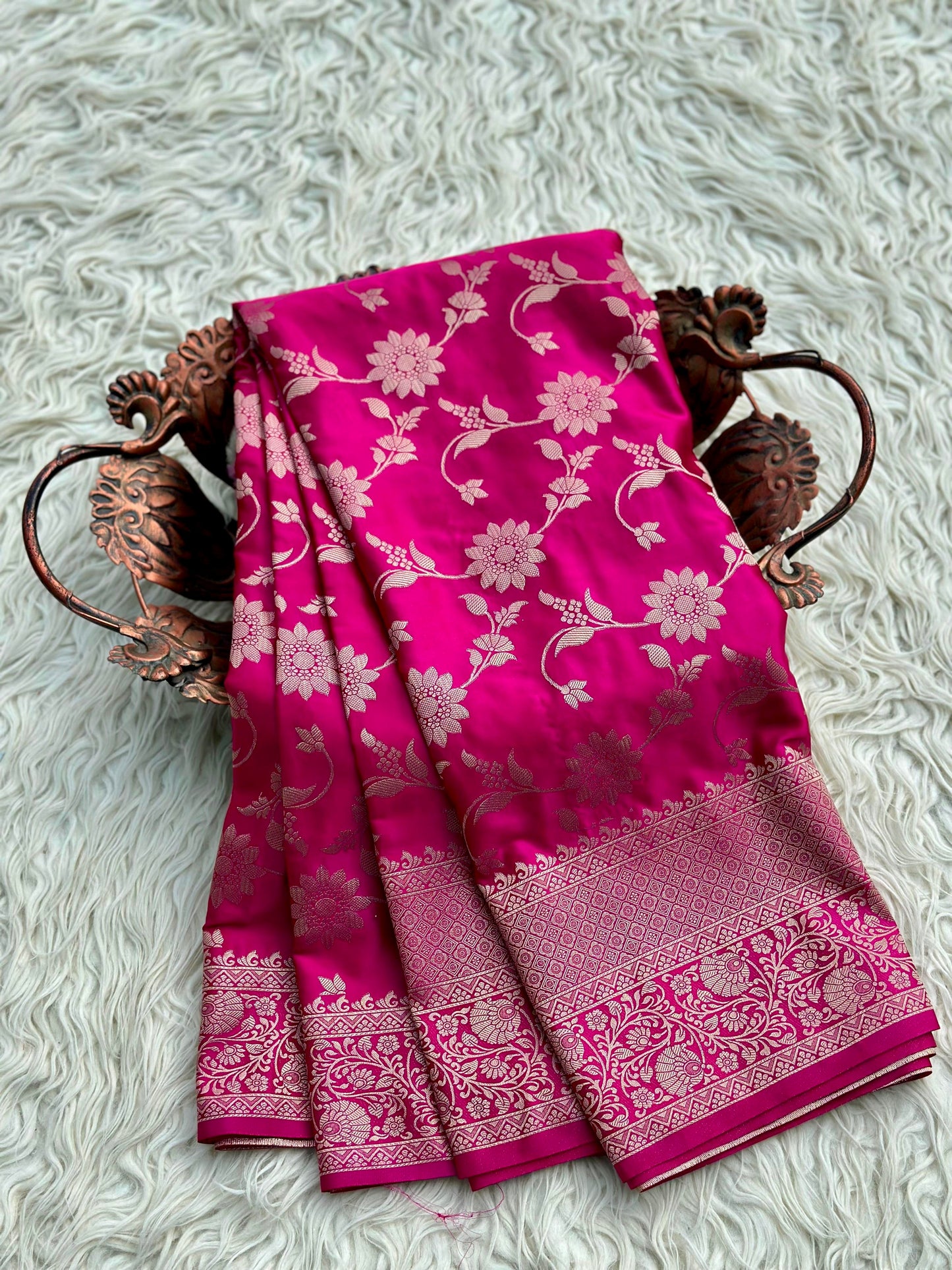 Banarasi mashru satin silk saree