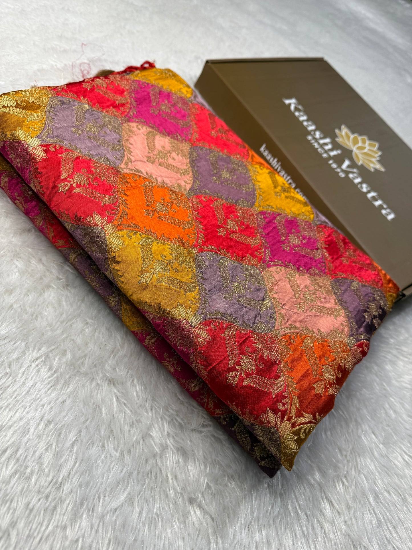 Banarasi pure soft satin pashmina silk saree DS106