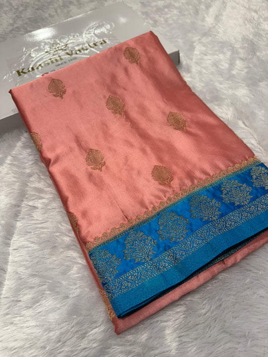 Premium Banarasi Mashru satin silk saree MS119