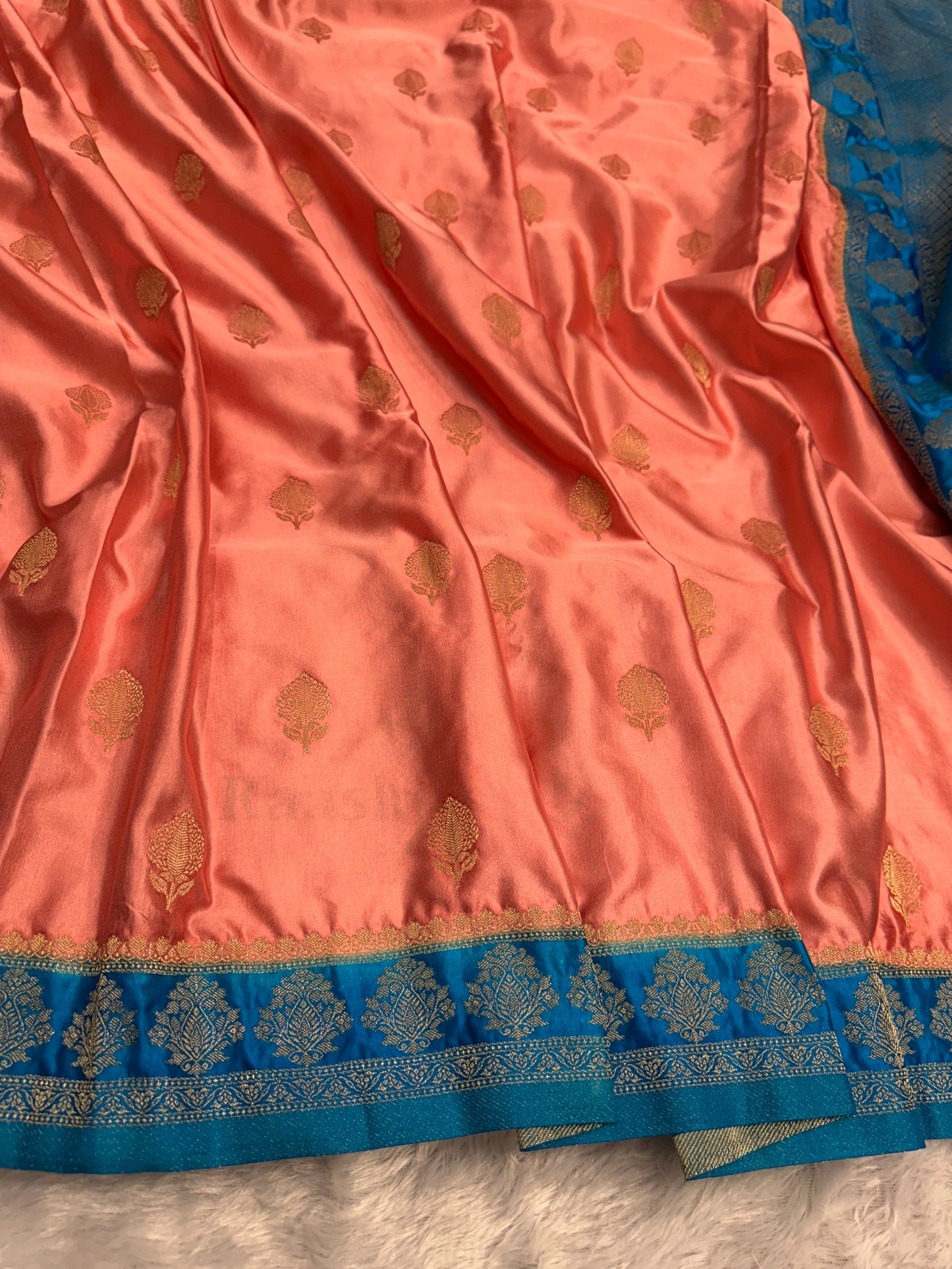 Premium Banarasi Mashru satin silk saree MS119