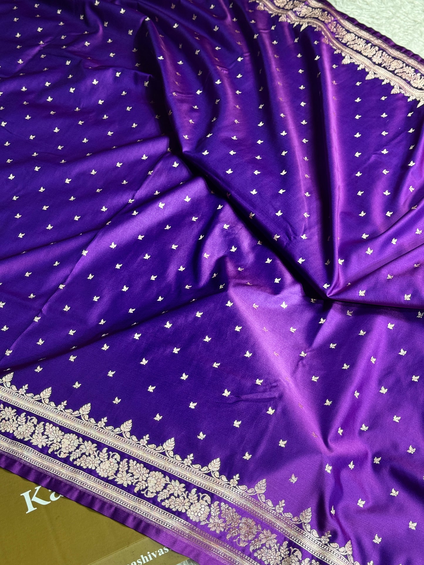 Purple color premium Banarasi Mashru katan silk saree MK231
