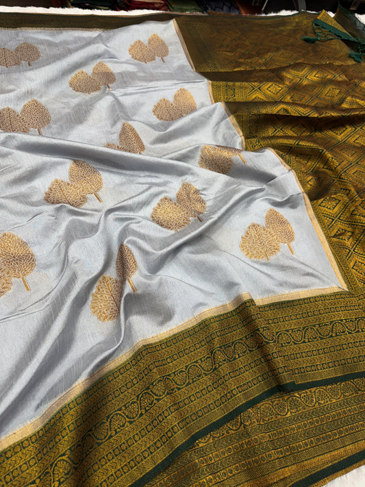 Banarasi mulberry cotton silk saree