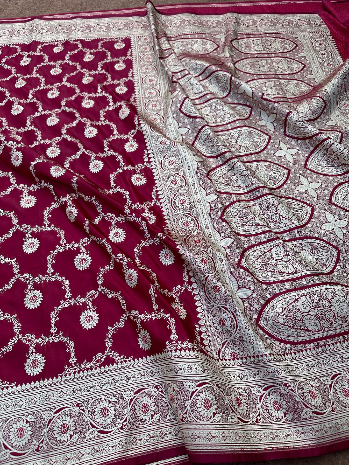 Banarasi mashru katan silk saree.   KM104