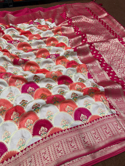 Banarasi pashmina silk saree PM101