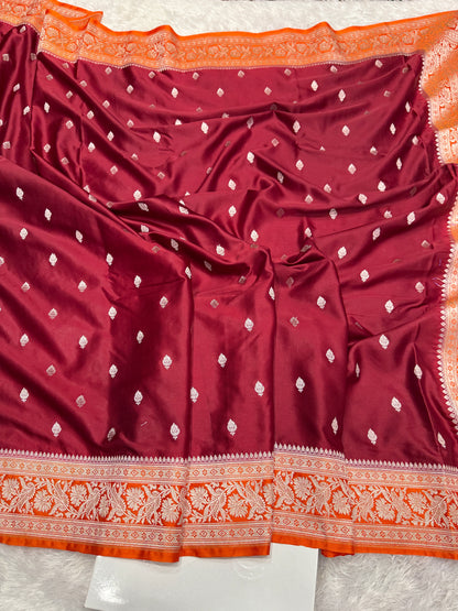 Premium Banarasi Mashru katan silk saree MK182