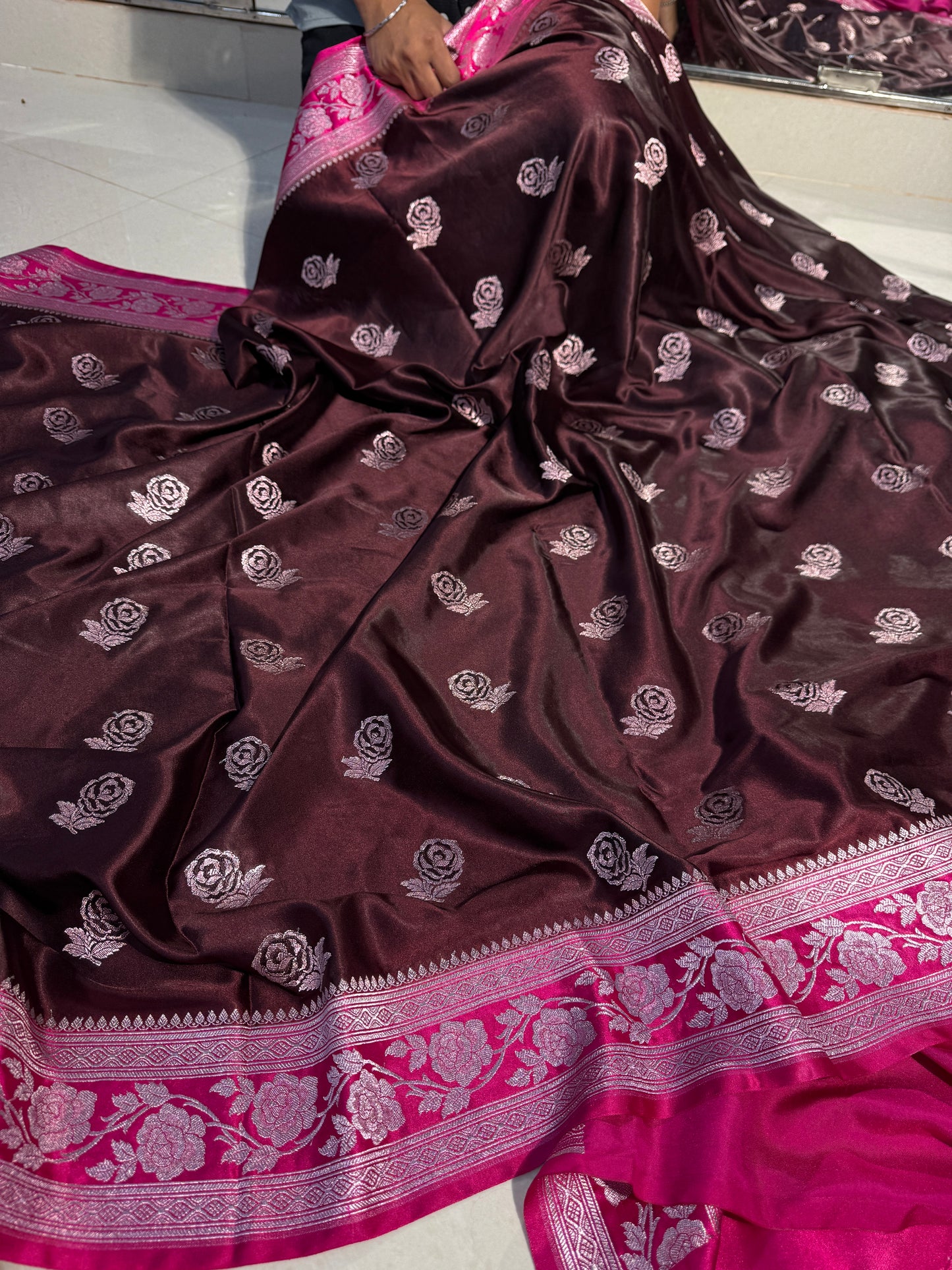 Premium Banarasi Mashru katan silk saree MK183
