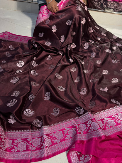 Premium Banarasi Mashru katan silk saree MK183