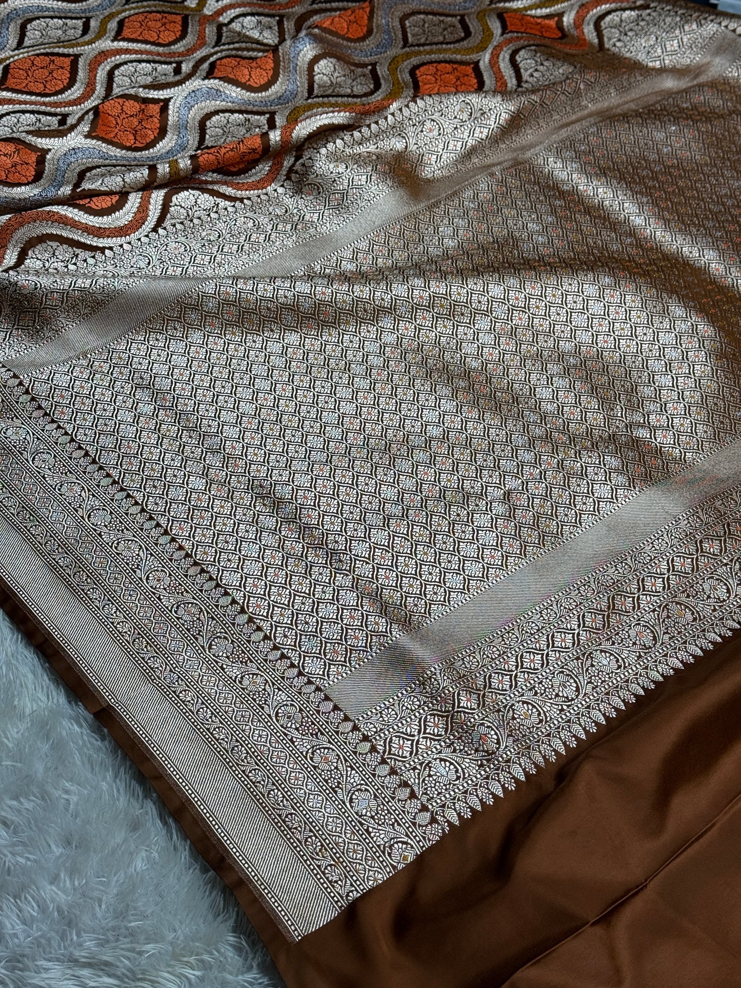 Premium Banarasi tilfi Mashru katan silk saree MK206