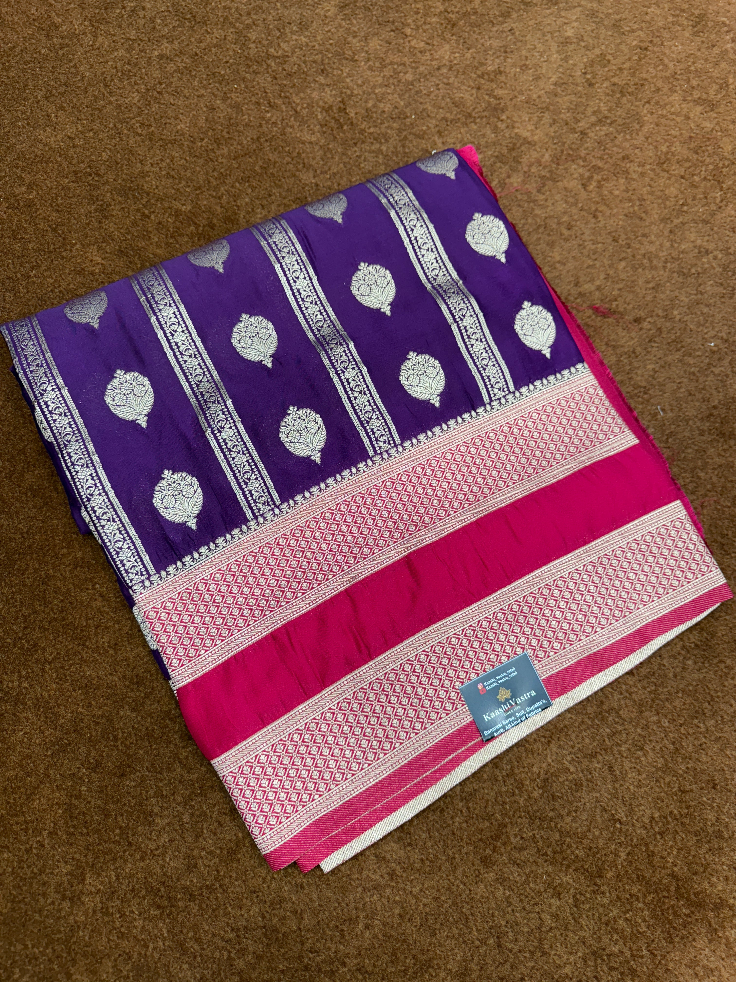 Banarasi Mashru satin silk saree MS116