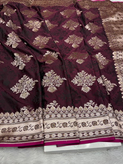 Premium bridal Mashru katan silk saree MK198
