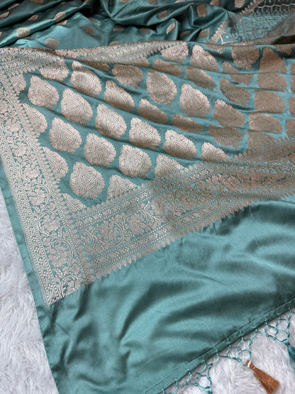 Premium Banarasi Mashru Katan silk saree MK157
