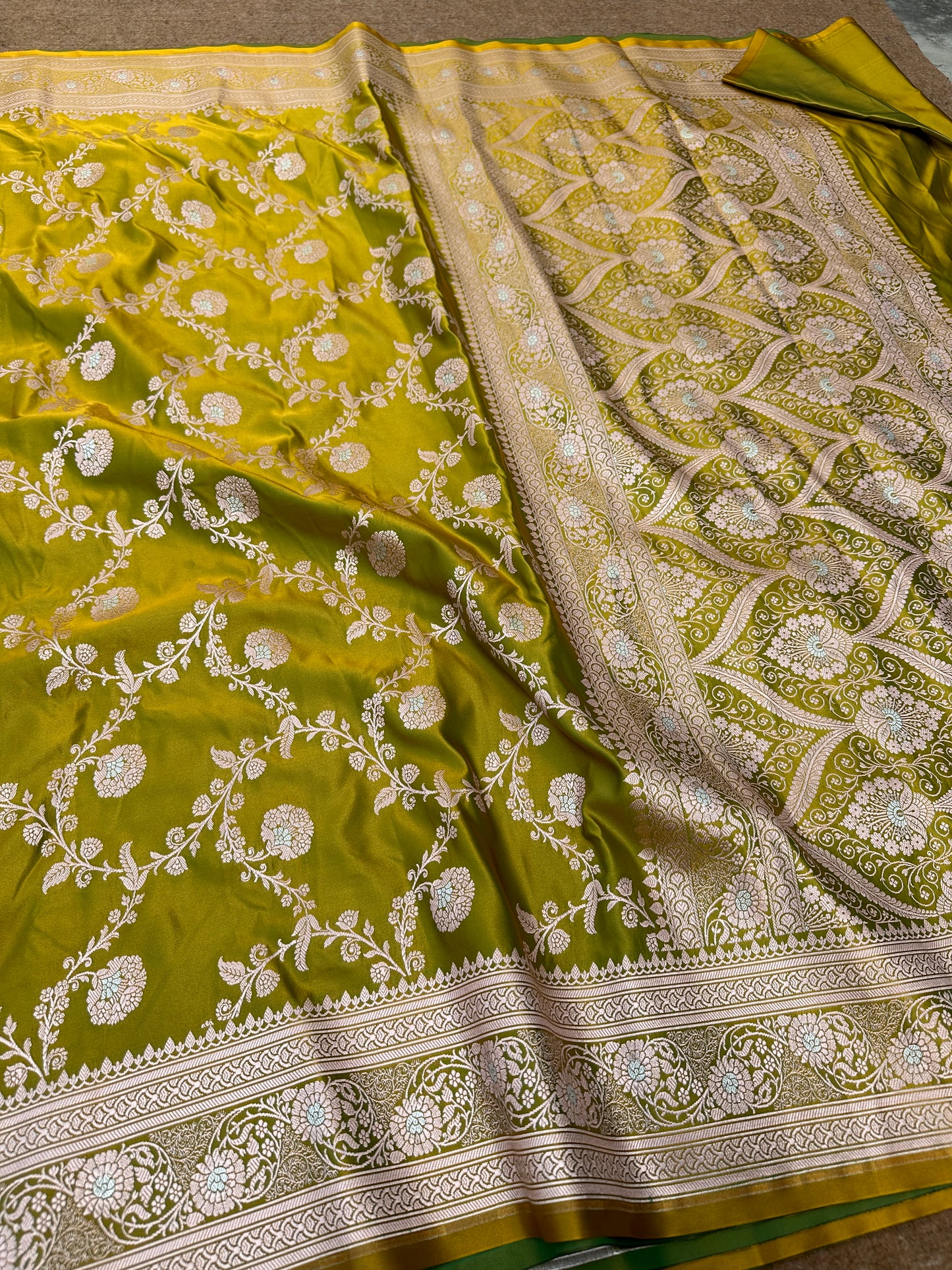 Banarasi mashru katan silk saree.   MK108