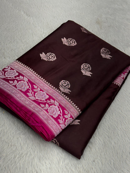Premium Banarasi Mashru katan silk saree MK183
