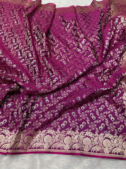 Beautiful Banarasi Mashru satin silk saree MS120