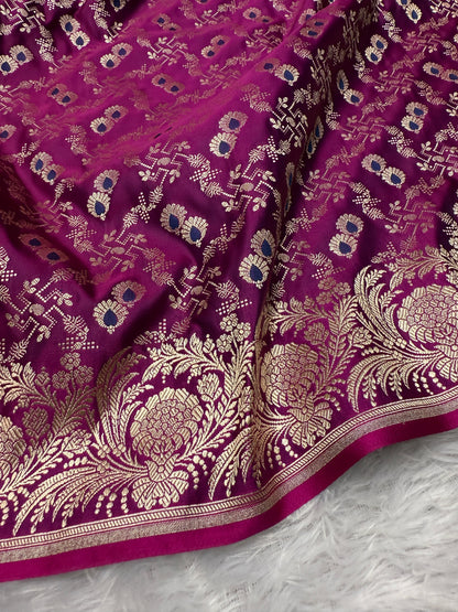 Beautiful Banarasi Mashru satin silk saree MS120