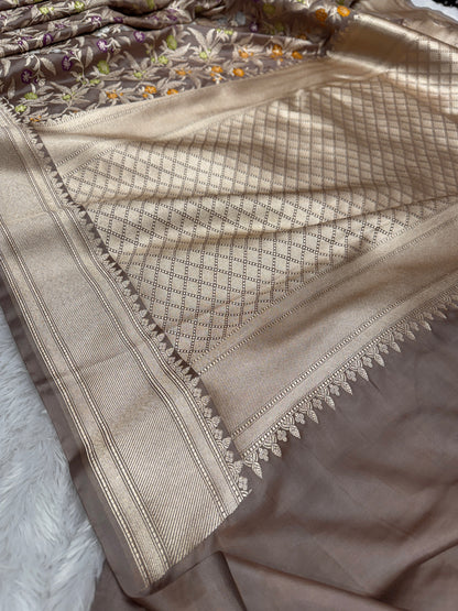 Premium tilfi mina Banarasi Mashru katan silk saree MK184
