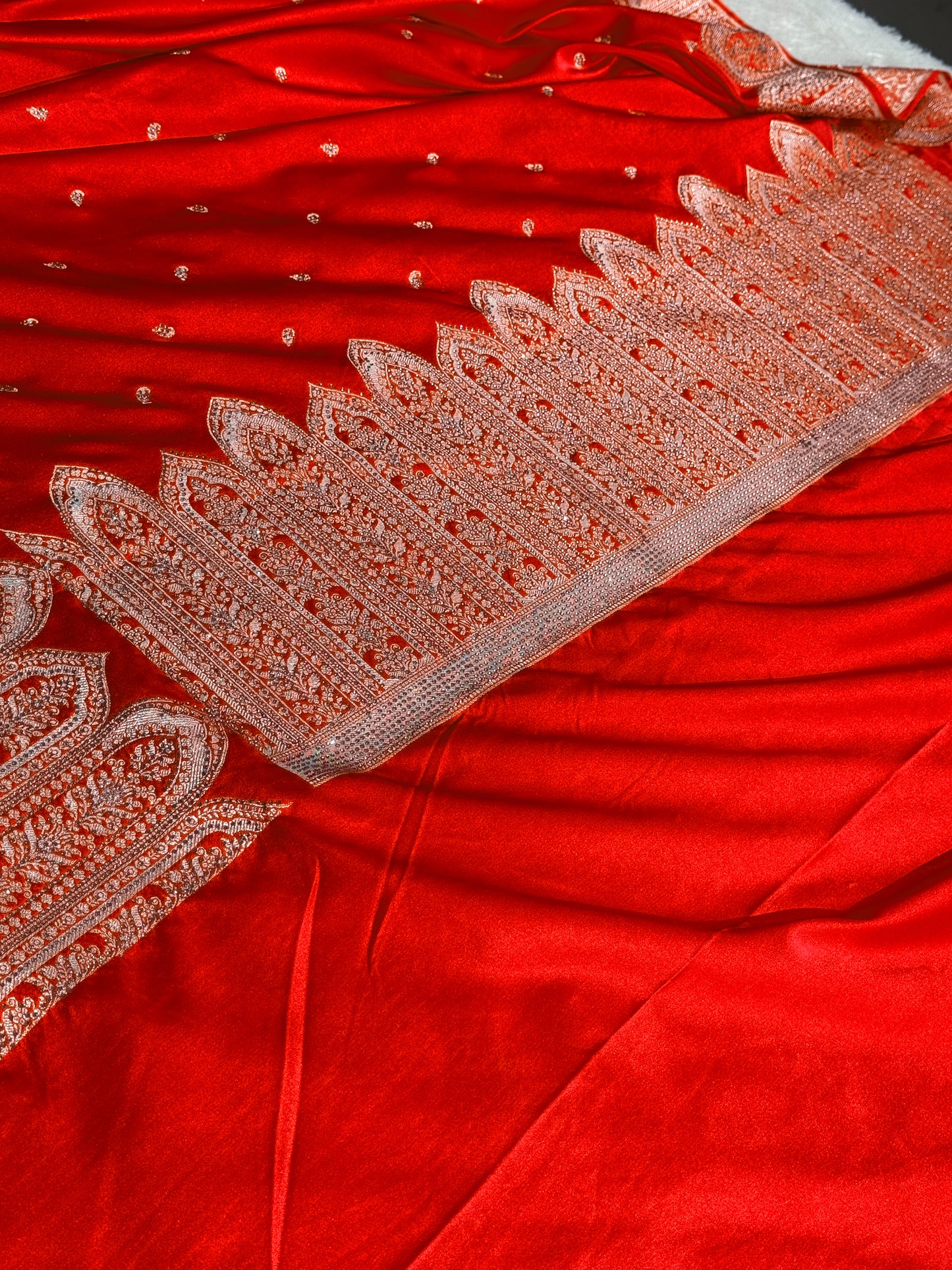 Bridal Red colour premium Banarasi Mashru katan silk saree MK268