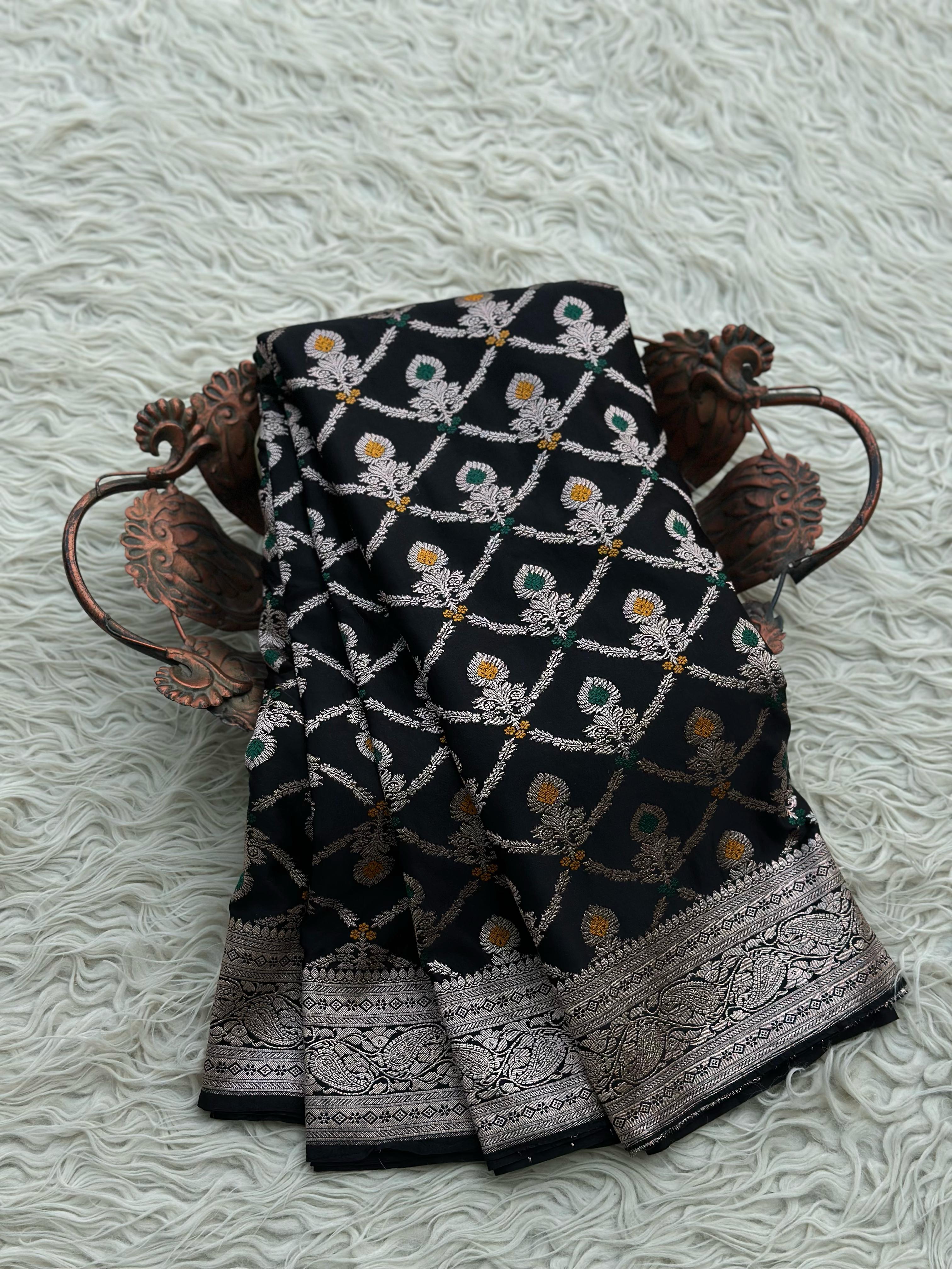 Banarasi Mashru satin silk saree MS114