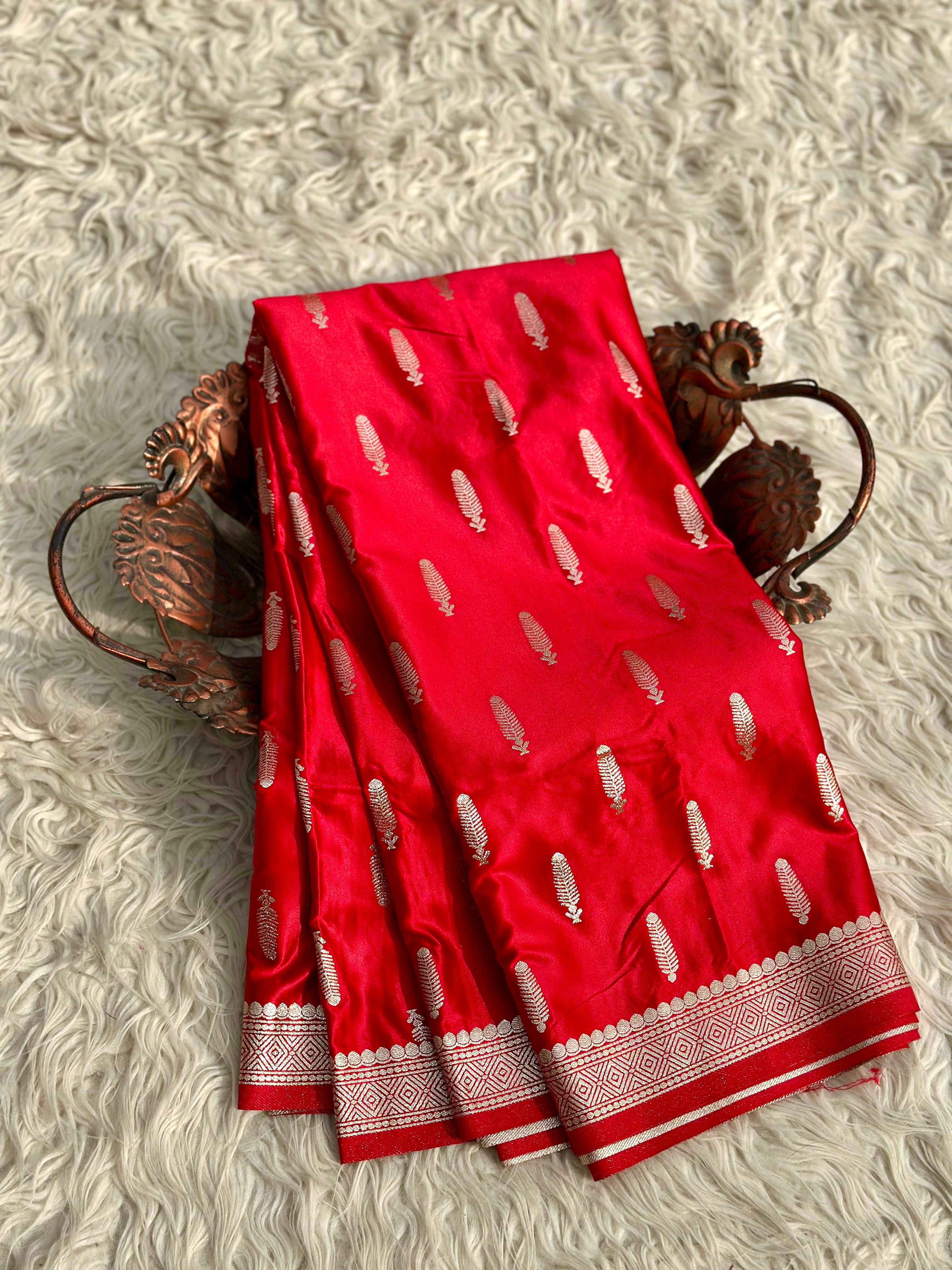Banarasi mashru satin silk saree MS112