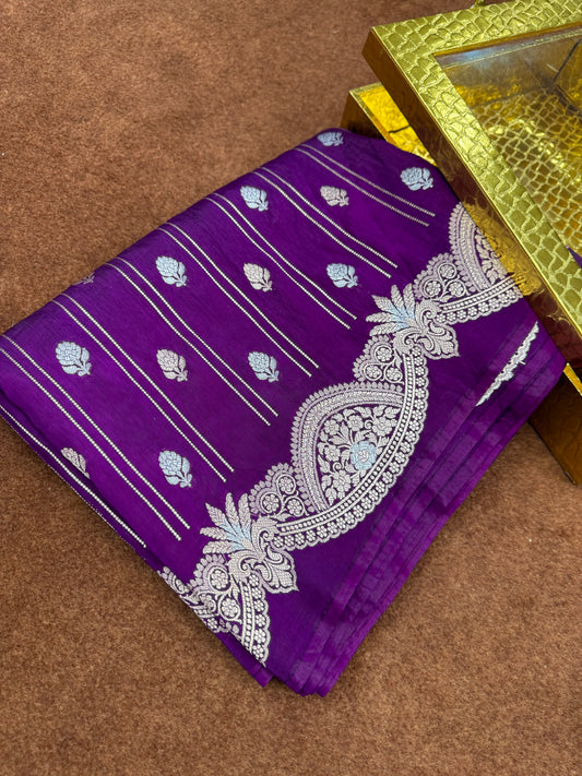 Banarasi katan georgette silk saree RM101