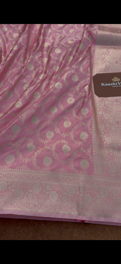BANARASI MASHRU KATAN SILK SAREE.                                             MK111