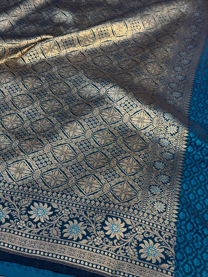 Peacock Banarasi Mashru katan silk saree MK160