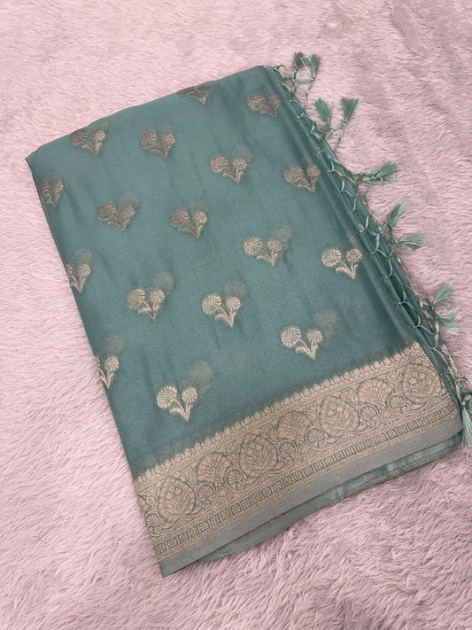 Banarasi soft chinon georgette silk saree CN106
