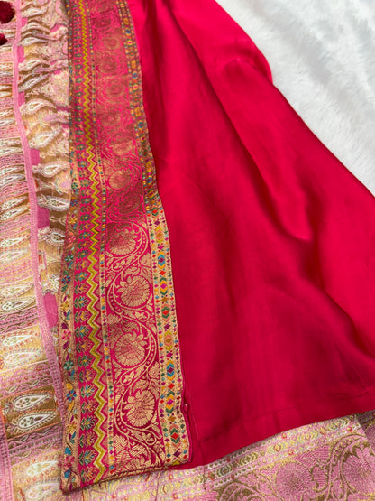 Banarasi pure satin pashmina silk saree DS102