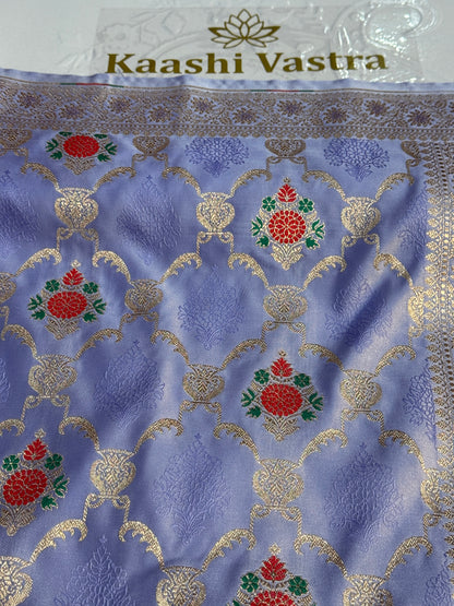 Lavender Banarasi Mashru katan silk saree MK160
