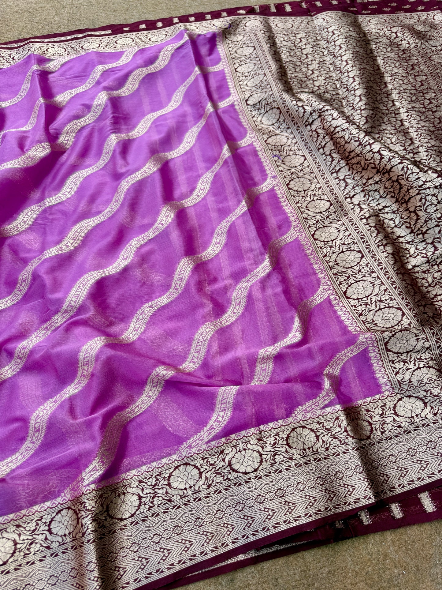 Banarasi pure chinon silk saree CH101