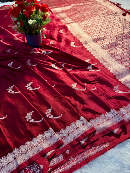 Banarasi Mashru satin silk saree MS117